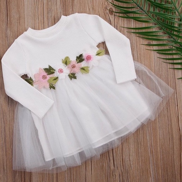 Eliana White Floral Tutu Dress - Picture 2 of 5